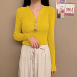 Bluza Helora cu decolteu in V si nasturi decorativi