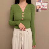 Bluza Helora cu decolteu in V si nasturi decorativi