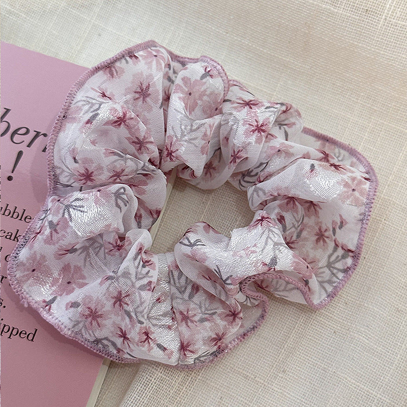 Elastic de par din material textil cu imprimeu floral
