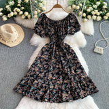 Rochie Unamy cu imprimeu floral si talie elastica