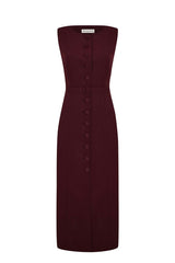 Rochie Anika cu nasturi imbracati si curea accesorizata