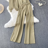 Set Cybele - bluza si pantaloni din tricot