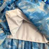 Rochie midi plisata Hoja, imprimeu frunze