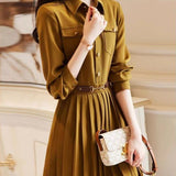 Rochie Cecy cu pliuri si nasturi functionali