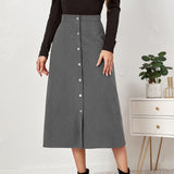 Fusta Inessa din catifea, croi in A