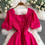 Rochie brodata Embrys cu maneci scurte