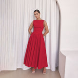 Rochie Aby cu decolteu barcuta si croi in A