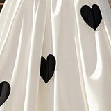 Fusta Aserina cu inimi si inchidere prin fermoar lateral