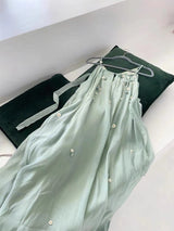Rochie Chamomile cu flori brodate aplicate