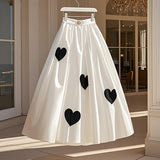 Fusta Aserina cu inimi si inchidere prin fermoar lateral