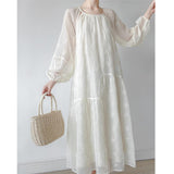 Rochie Brisis cu flori brodate