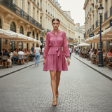 Rochie tip camasa Floralys cu imprimeu floricele