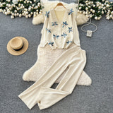 Set Serenne - compus din cardigan si pantaloni din tricot