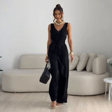 Salopeta Azys fara maneci, cu pantaloni lungi