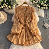 Rochie tip camasa Floralys cu imprimeu floricele