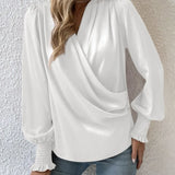 Bluza Roice alba cu decolteu petrecut