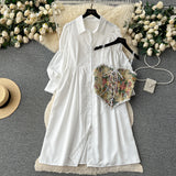 Set Jess compus din camasa lunga tip rochie si vesta vintage