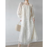Rochie Brisis cu flori brodate