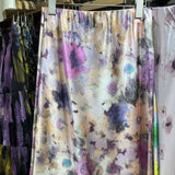 Fusta Sellah din satin cu imprimeu floral multicolor