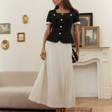 Set Aletta compus din fusta plisata si top elegant