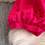 Rochie brodata Embrys cu maneci scurte