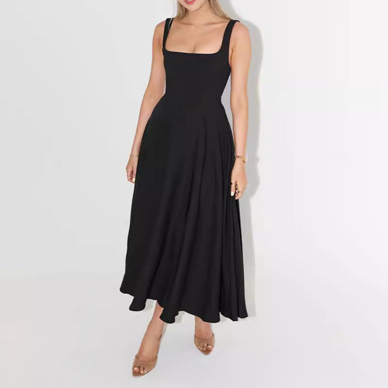 Rochie Sarah cu decolteu patrat si croi in A