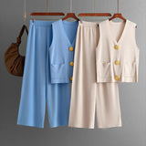 Set Aurra din tricot, compus din vesta si pantalon