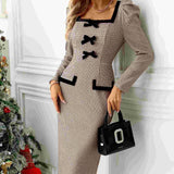 Rochie Mianna cu fundite aplicate