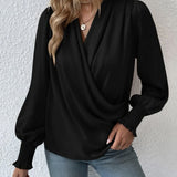 Bluza Roice neagra cu decolteu petrecut