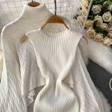 Set Juanna din tricot fin -  compus din rochie  si pulover