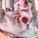 Rochie midi Liria cu imprimeu floral si funda