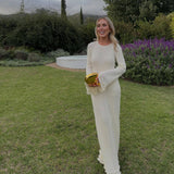 Rochie Bryssa din tricot cu terminatii din volanase