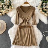 Rochie Retyna cu decolteu in V si curea inclusa