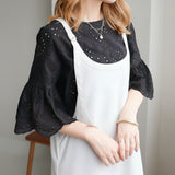 Bluza brodata Presia, cu maneci clopot