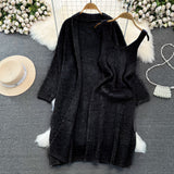 Set Noelia compus din cardigan si rochie din tricot moale