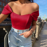 Top Kia rosu tip corset