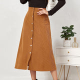 Fusta Inessa din catifea, croi in A