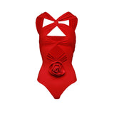 Costum de baie Jorah cu floare 3D