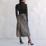Fusta midi Hyara cu animal print