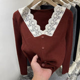 Bluza Inesa cu decolteu in V si dantela