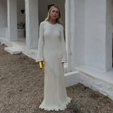 Rochie Bryssa din tricot cu terminatii din volanase