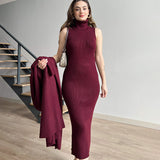 Set Yurra compus din cardigan si rochie din tricot moale