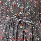 Rochie Alice cu imprimeu floral si guler tip camasa