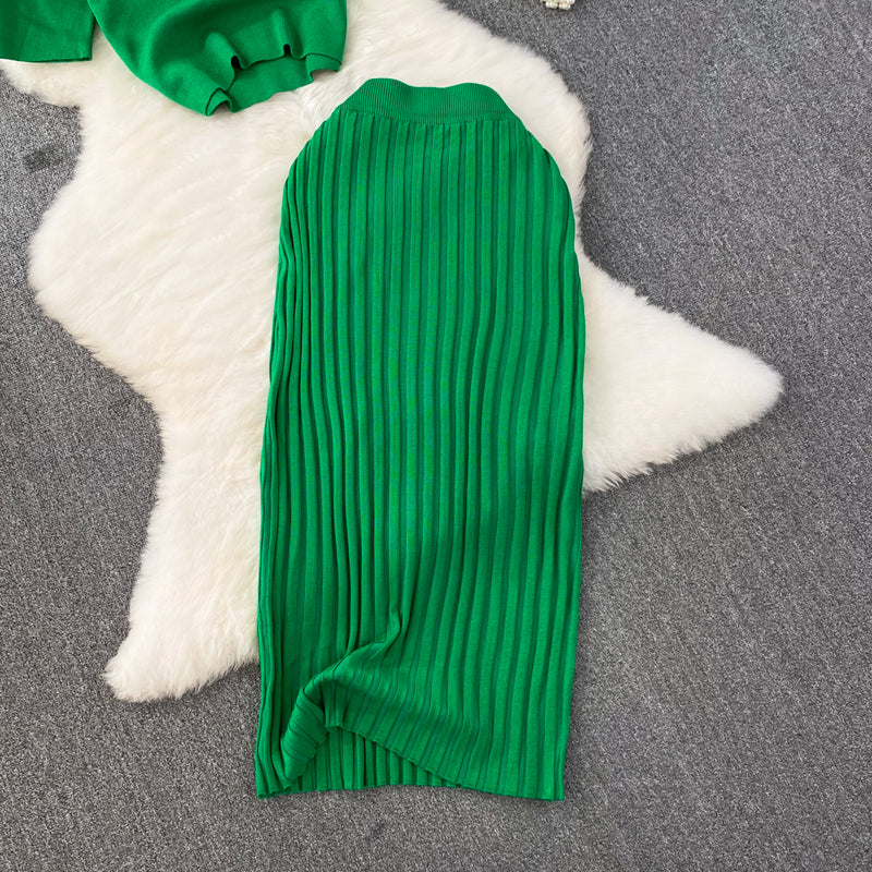 Set Briseis din tricot reiat