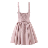 Rochie scurta Minny cu bretele, cu corset la spate