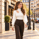 Bluza Pedra cu decupaj si perle