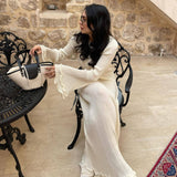 Rochie Bryssa din tricot cu terminatii din volanase