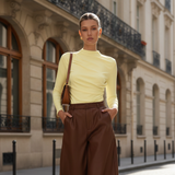 Bluza Lia cu guler inalt, detaliu drapat