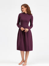 Rochie Ambra visinie din tricot reiat