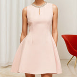 Rochie Pariss mini cu decolteu decorat cu pietricele